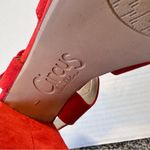 Sam Edelman  Circus Red Suede Leather Chunky Platform Sandals Heels Womens 7 Photo 7