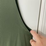 Banana Republic women’s dark olive green stretch ruffle layered blouse tank top Photo 2