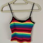 Topshop Rainbow Striped Tank Top | Size 4 Photo 2