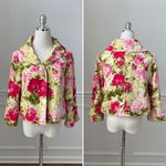 Anthropologie Odille Cabbage Rose Print 60s Style Jacket Blazer 2 Photo 1