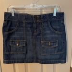 Old Navy  medium wash blue Jean mini skirt with pockets Photo 0