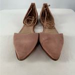 Madewell Arielle D'Orsay Pointed Toe Suede Ankle Wrap Flat in Pink Size 9 Photo 2