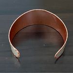 Hummingbird Handmade Artisan Copper Open Cuff Bangle Bracelet Photo 6
