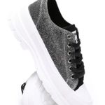 NEW Janis Sneakers by True Religion Glitter Sparkle Silver SZ-10 Photo 0