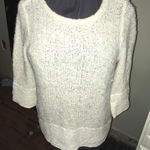 Chico's Chico’s 1 cream sweater with lace hem Photo 0