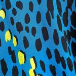 Jamie Sadock Womens Small Short Sleeve Top Blue Golf Animal Print Neon 1/4 Zip Photo 6