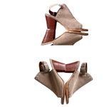 Frye Co Suede Donna Slingback Sandals Size 9M Ash Suede Leather Heels Pe… Photo 7