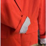 Merona orange two button tailored blazer jacket lined wool blend women 8 Photo 3