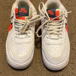 Nike Air Force 1 Shadow Basketball Shoes Womens 7.5 White Solar Red DB3902-100 Photo 2