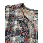 Johnny Was  Claudine plaid madras dress embroidered bird pattern Photo 4