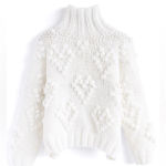 Chicwish ‎ Turtleneck Sweater Chunky cowl neck Knit White Style Size M (No Tag) Photo 6