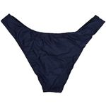 J.Crew Curved-waist cheeky bikini bottom in Navy M NWT Photo 1