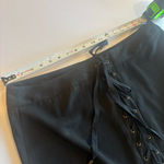 Who What Wear  Women’s Plus Size Black Midi Skirt with Lace Up Front Size 16 NWT Photo 4