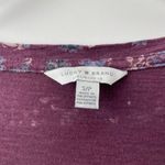 Lucky Brand Purple Floral Horizontal Stripe 3/4 Sleeve S Photo 91