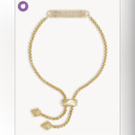 Kendra Scott  Gold Stan Adjustable Bracelet with Iridescent White Stone Photo 1