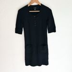Club Monaco 100% Merino Wool Sweater Dress Black Small Photo 1