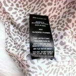 Allfenix M Crop Shelf Bra White Beige Leopard Print Top Stretch Gym Athleisure Size M Photo 5