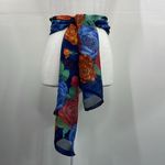 Scarf Floral semi sheer delicate boho Photo 4