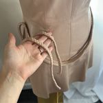 Alice + Olivia Leandra Vegan Leather Minidress, SZ 2, Almond color, BN,$395 Photo 11