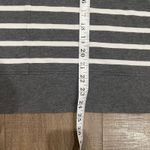 CAbi Hoodie Women's L Gray White Striped Rope Lace Up V Neck Hooded Tie Preppy Photo 14