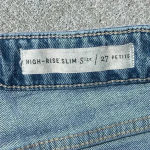 Pilcro  High Rise Slim Jeans Vintage Style Size 27P Petite Distressed Destroyed Photo 3