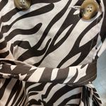 Lilibleu Women’s Brown & Cream Printed Size S Belted Trench Coat Photo 1