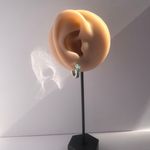 Green Ripple Small Hoop Earrings for Men Women Streetwear Hip Hop Unisex Style Photo 6