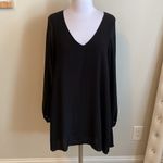 Lovers + Friends Black Sheer Balloon Sleeve Dress Photo 1