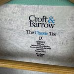 Croft & Barrow Croft‎ & Barrow Paisley Classic Tee Sz 1X Cotton Preppy Boho Stretch Lightweight Photo 3