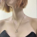 Italy 925 Signed Shoe CZ Pendant Necklace Photo 1