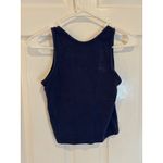 Reoria XS Blue Crop Top Tank Sleeveless Square Neck Casual Active Basic Photo 4