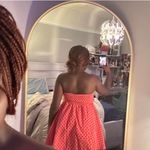 Altar'd State Red and white embroidered  mini dress Photo 1