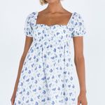 Princess Polly Let's Dance Mini Dress Blue Floral Photo 0