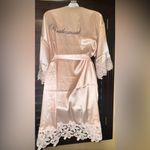 Womens Satin Robe Embroidered Bridesmaid Wedding Party Champagne Gift W Slippers Size undefined Photo 4