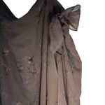 Westbound Beach Black Floral Embroidered Wrap Midi Skirt OS Size undefined Photo 2