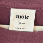 Anthropologie Mote burgundy Peplum tunic Lagenlook, flowy, sheer bottom tank SM Photo 2