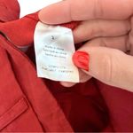 ONIA NWT Air Linen Pleated Trousers Size 2 | Dark Red Wide Leg High Rise Pants Photo 6