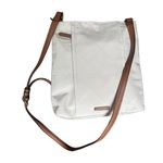 Vera Bradley  White Crossbody Bag with Brown Strap Photo 0