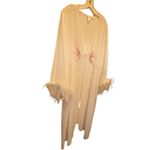 Cerie Long Embroidered Robe with‎ Maribou Trim Size L Photo 4