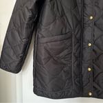 Quince  Featherless Quilted Long Puffer Jacket Womens XL Black Zip Front Photo 5