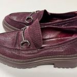 AGL Purple Sparkle Chunky Loafers Womens 10 Preppy Lug Horse Photo 6