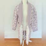 Cupcakes & Cashmere Sleepwear Luxe Robe Sweater Cardigan Lavender Bows Medium Purple Photo 3