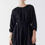 J.Crew NEW! Palermo Smocked-Waist Mini Dress in Washed Black Photo 0