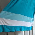 Calvin Klein NWT ππ NEW Blue Pool Racerback Striped cover up/Dress Sz 12 Photo 1