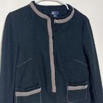 American Eagle Green Grey Tweed Button Down Cropped Blazer Size Medium Photo 1