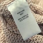 FATE. Women's Mauve Leaf Motif Open Front Knit Cardigan Sweater Size L NEW Photo 5