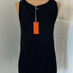 Feel the Piece  Black Asymmetrical Hem Tank Photo 1