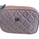 Badgley Mischka  Diamond Quilted Camera Bag Purse pale pink With Pearls Coquette Photo 0