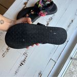 Sanuk  yoga sling sandals black flower design Photo 11