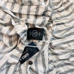 Agnes & Dora  Essentials Button Down Cardigan White/Grey w/Pockets M NWT #202 Photo 1